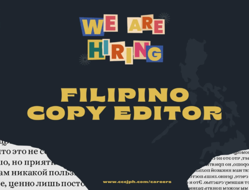 HIRING! Filipino Copy Editor